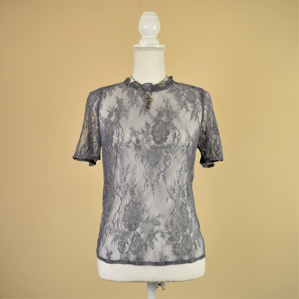 American Eagle Boho Sheer Lace Top